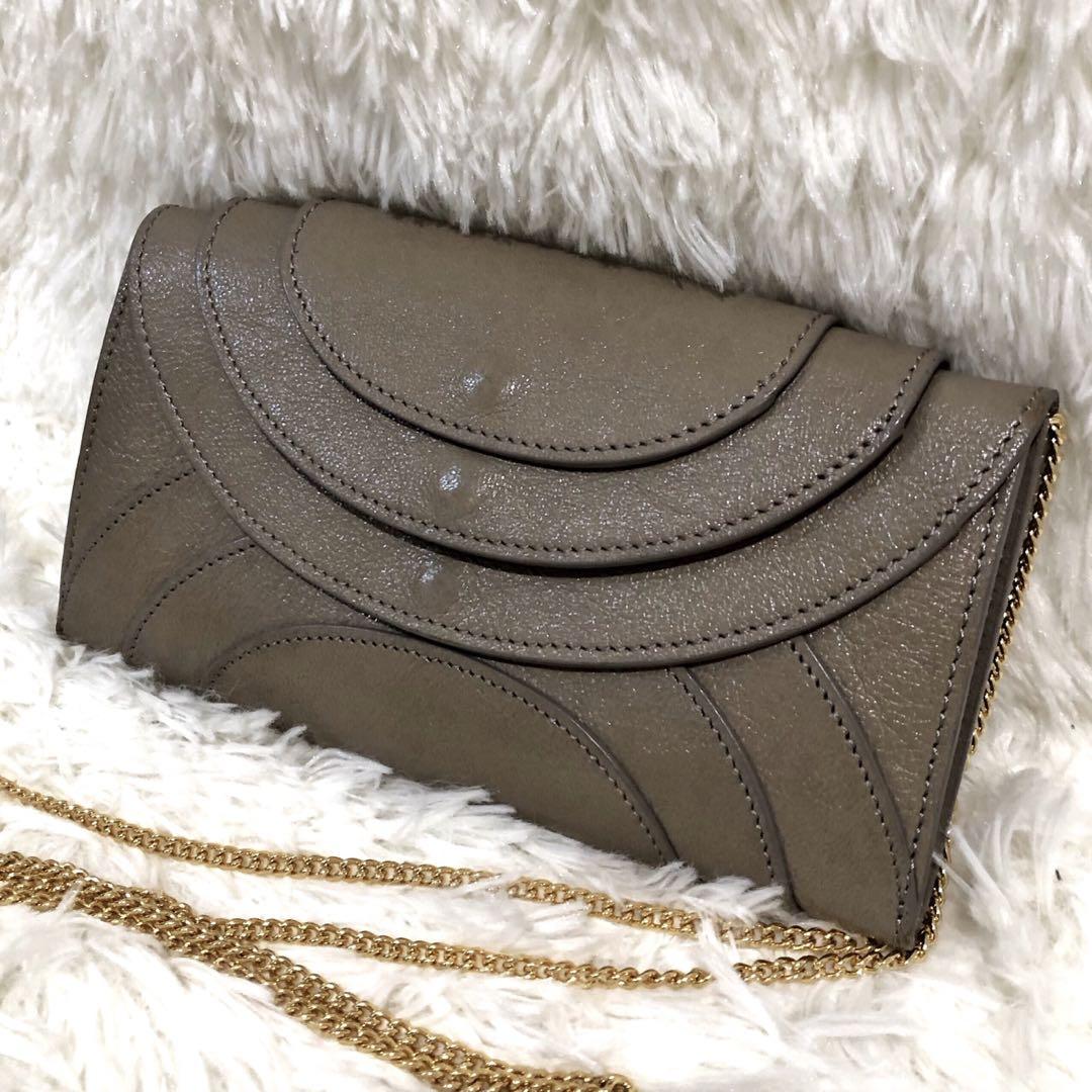 未使用級✨イロセ fold 3f wallet w chain チェーン長財布