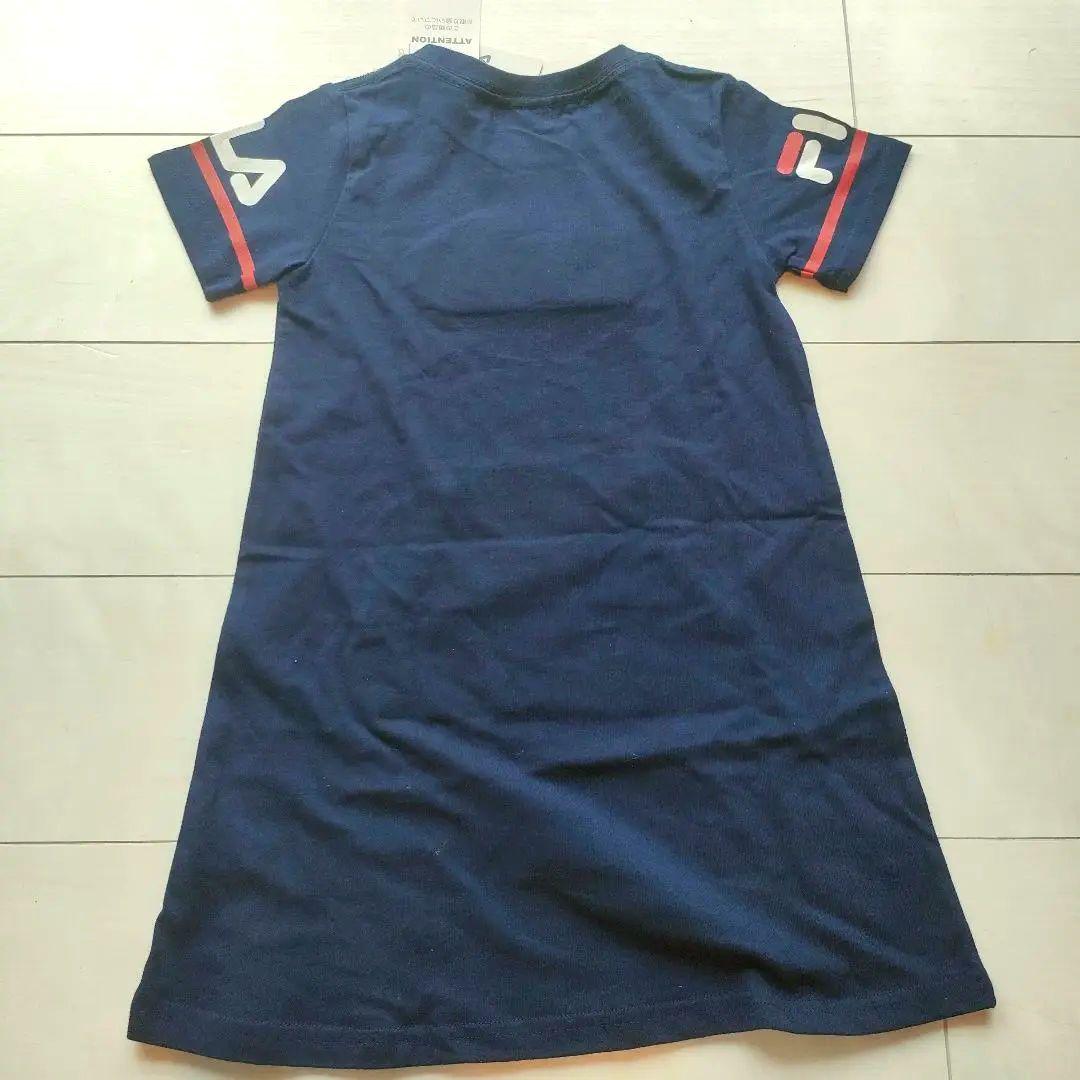 韓国ブランド通販サイト 新品/フィラ/サイズ120】FILA ネイビ―タグ付き 半袖ワンピース ウェア
