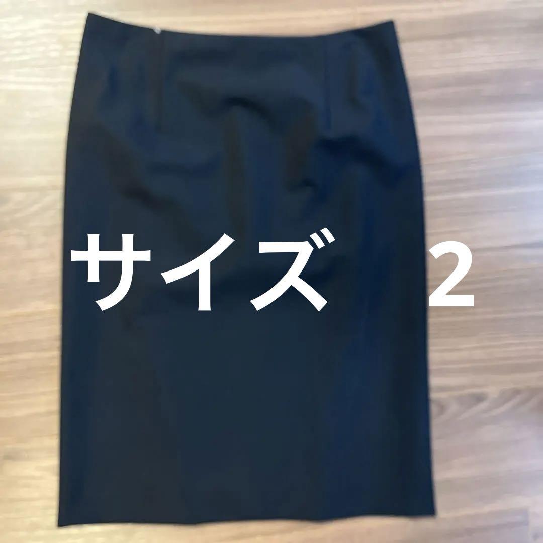 美品 セオリー theory スカートスーツ ットアップ ネイビー無地