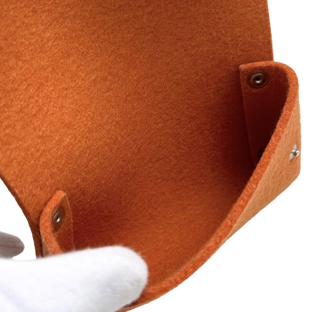 【美品✨】HERMES エテュイカルト トランプケース 小物入れ GM オレンジ