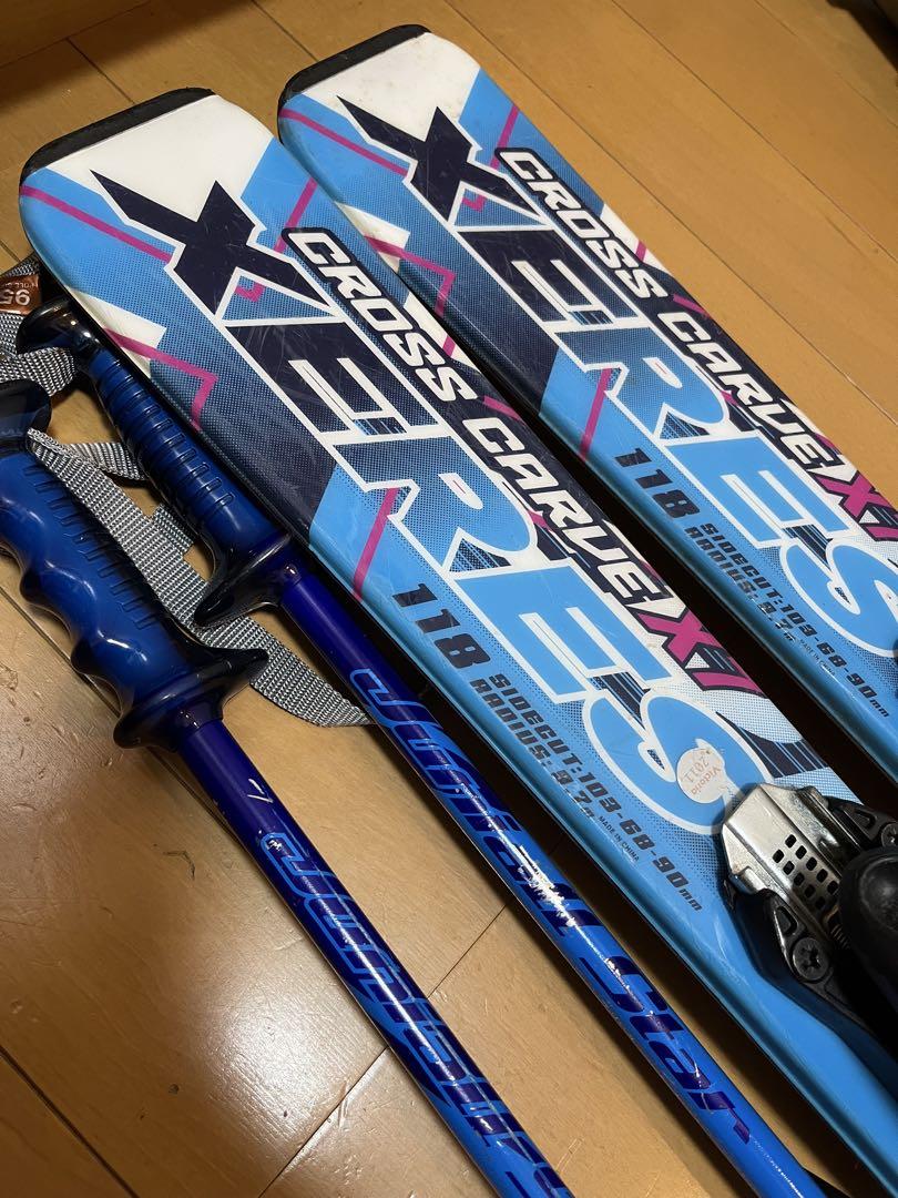 美品艶ピカ 板118cm/靴23or24cm身長115-135cmスキーセット