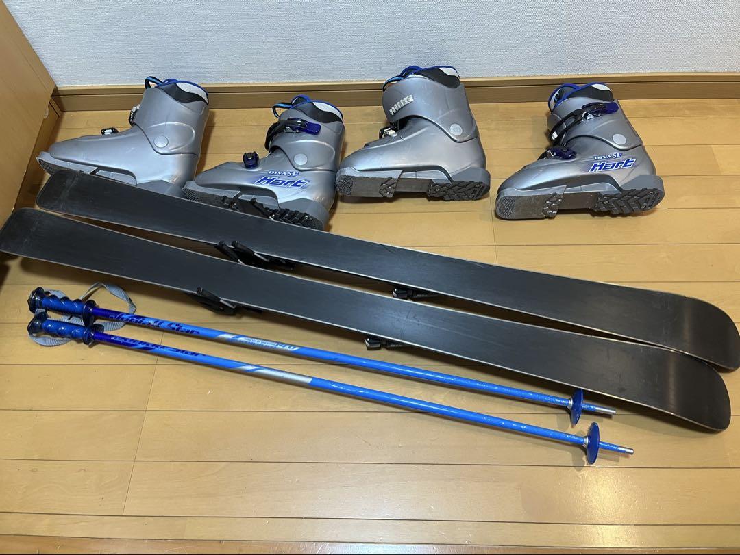 美品艶ピカ 板118cm/靴23or24cm身長115-135cmスキーセット