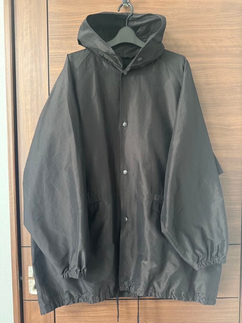 COMOLI COTTON SILK HOODED COAT size2 COMOLI COTTON SILK HOODED COAT size2