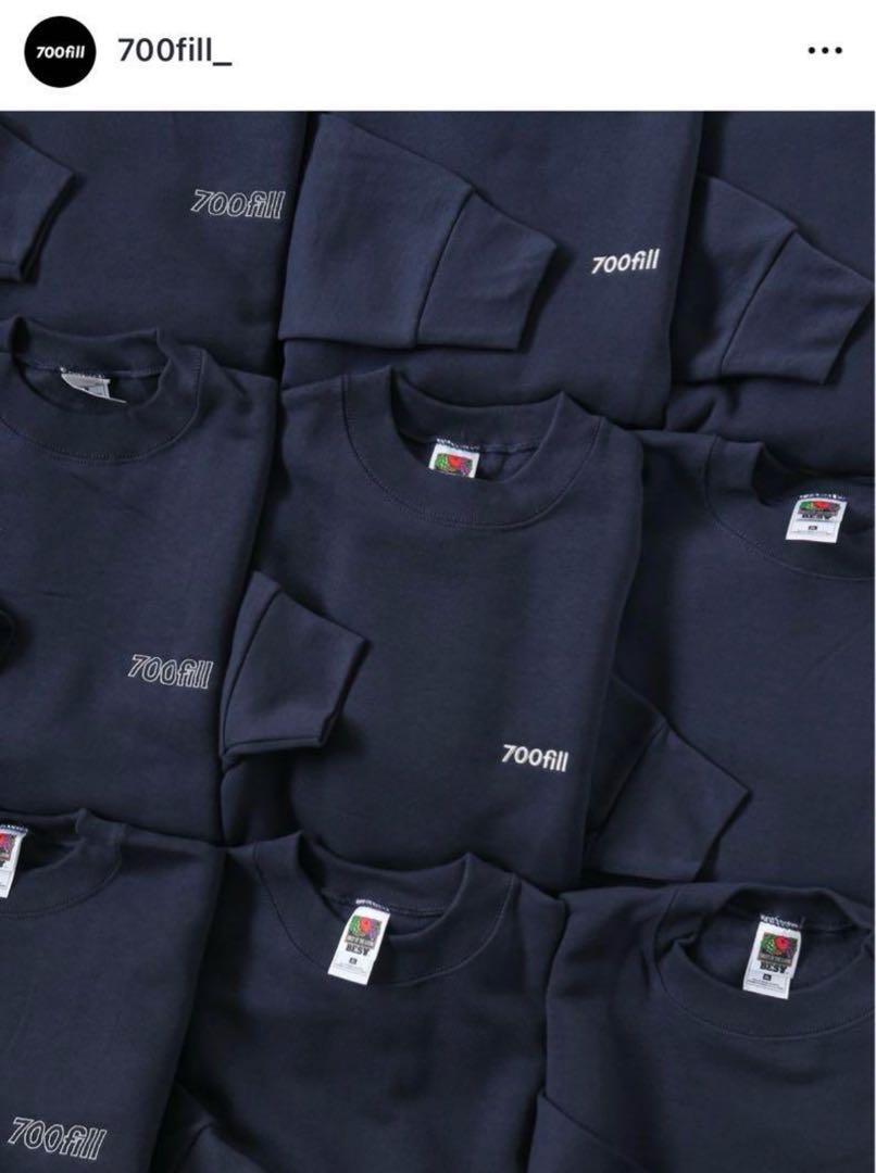 【格安saleスタート】 700fillスウェット ネイビー トップス
