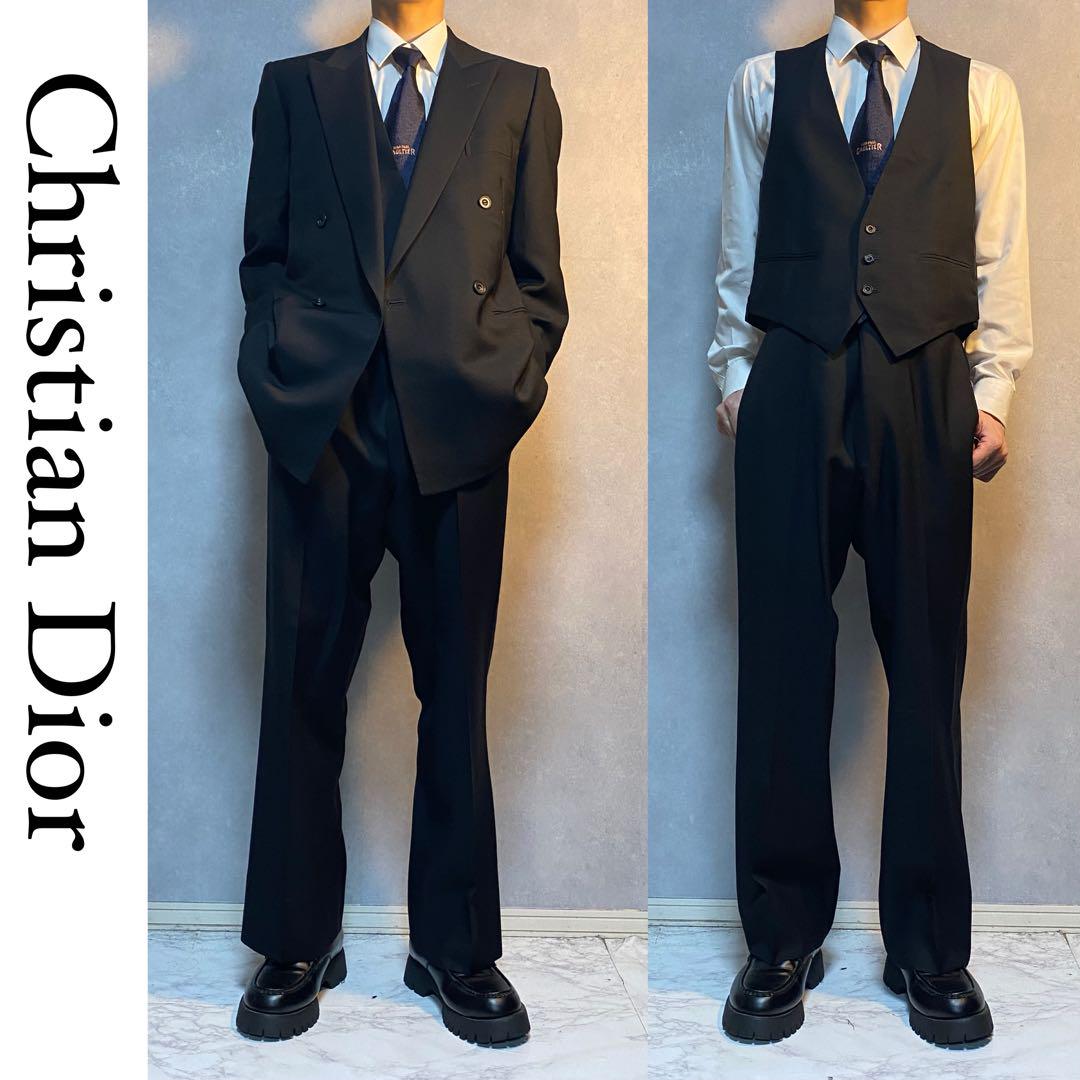 Christian Dior スリーピース　セットアップ　ブラック　ダブル