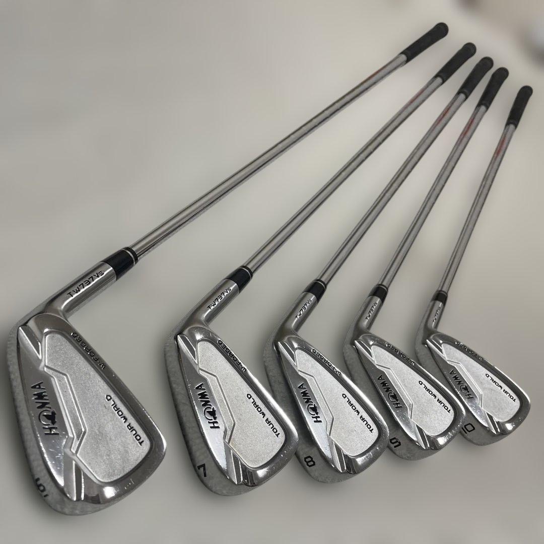 ホンマツアーワールド737VSアイアン5本組目立った傷や汚れなし