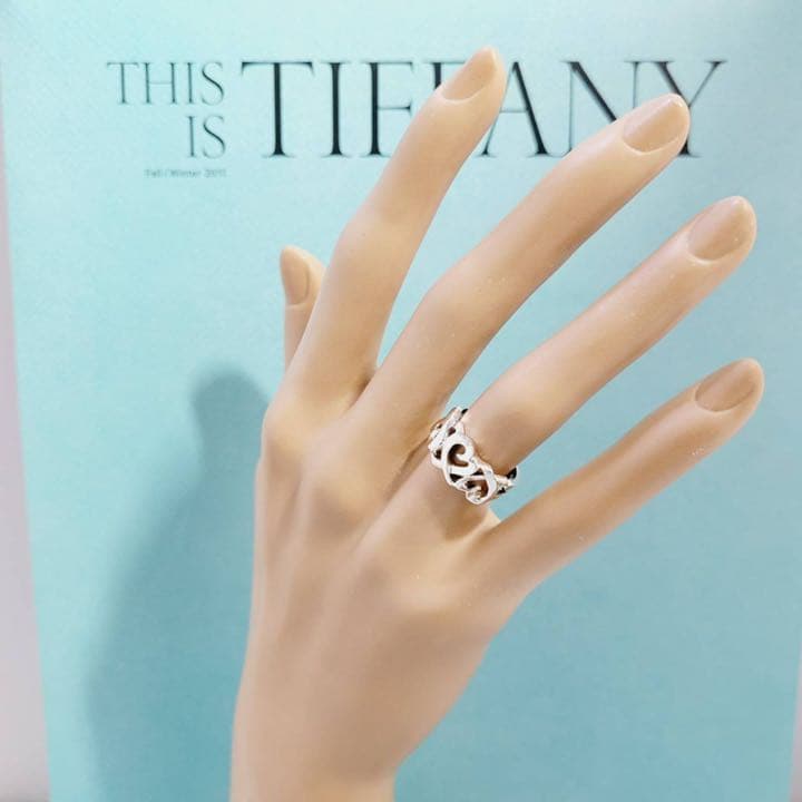 超美品】ティファニートリプルラビングハートリング8号 | beia.com.do