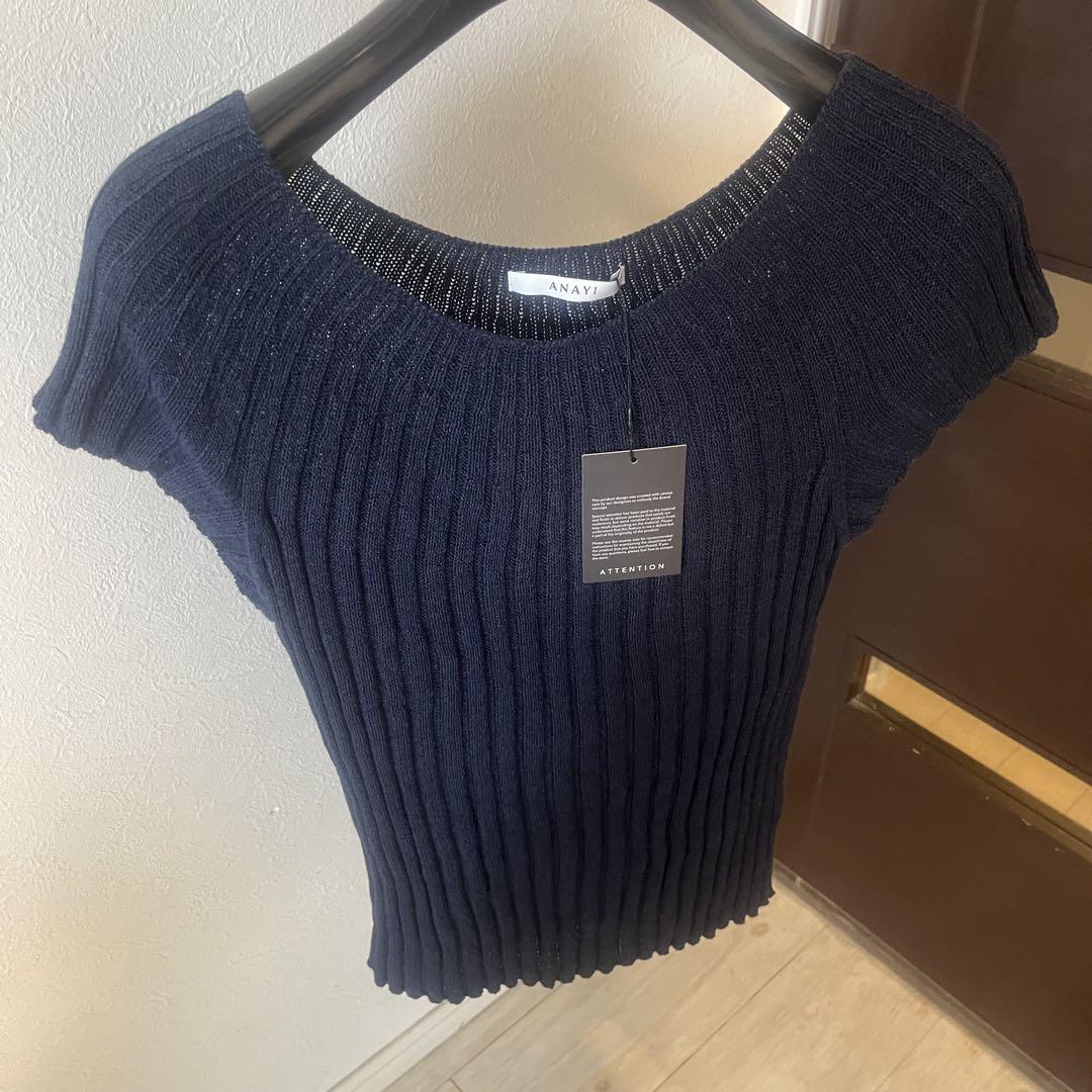 新品☆ ANAYI 和紙求心リブプルオーバー/セオリー、23区、ロペ