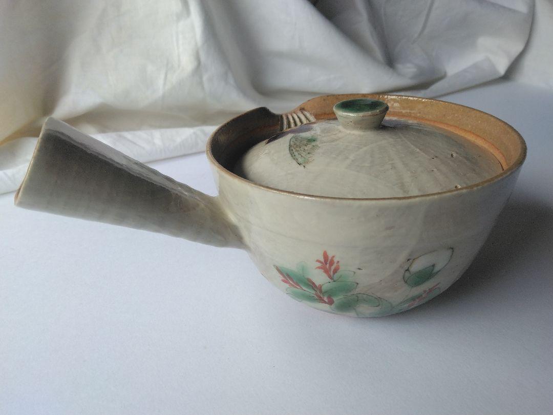 陶あん　京焼き　清水焼き　秋草　皿　急須　used品