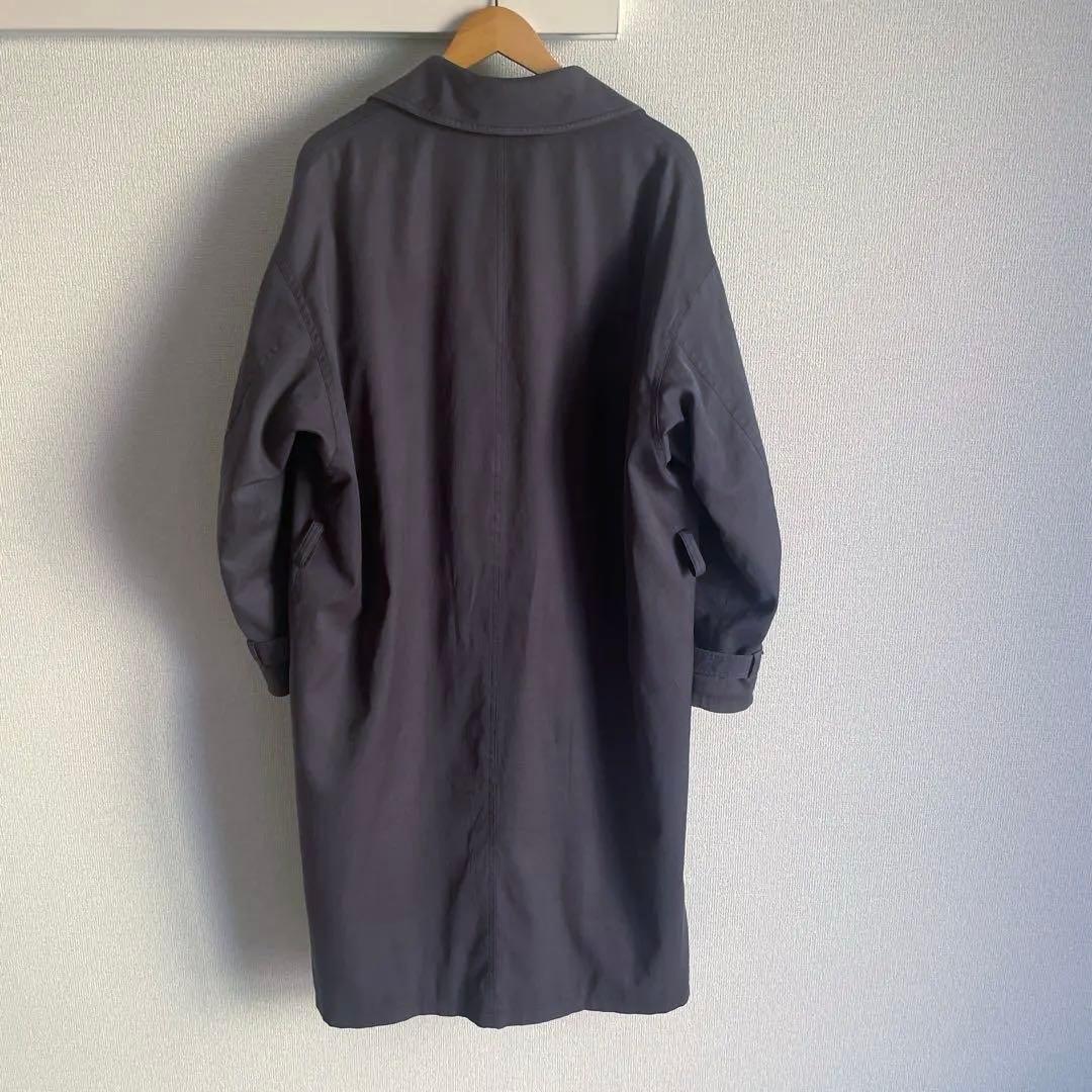 オーラリー A21AC01FR ステンカラーコート 黒 ネイビー オーラリー A21AC01FR ステンカラーコート 黒 ネイビー