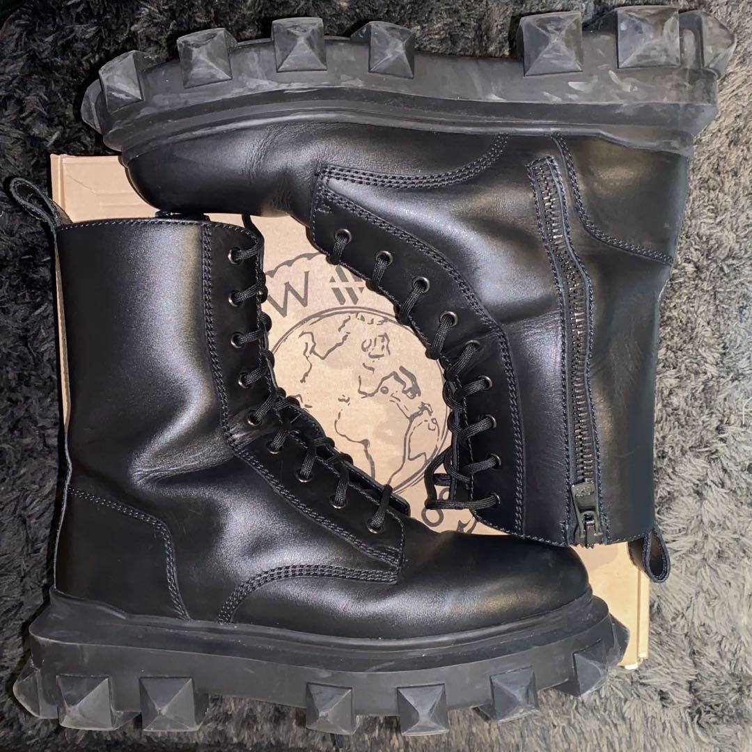 [定価約17万円] VALENTINO GARAVANI コンバットブーツ 定価約17万円] VALENTINO GARAVANI コンバットブーツ