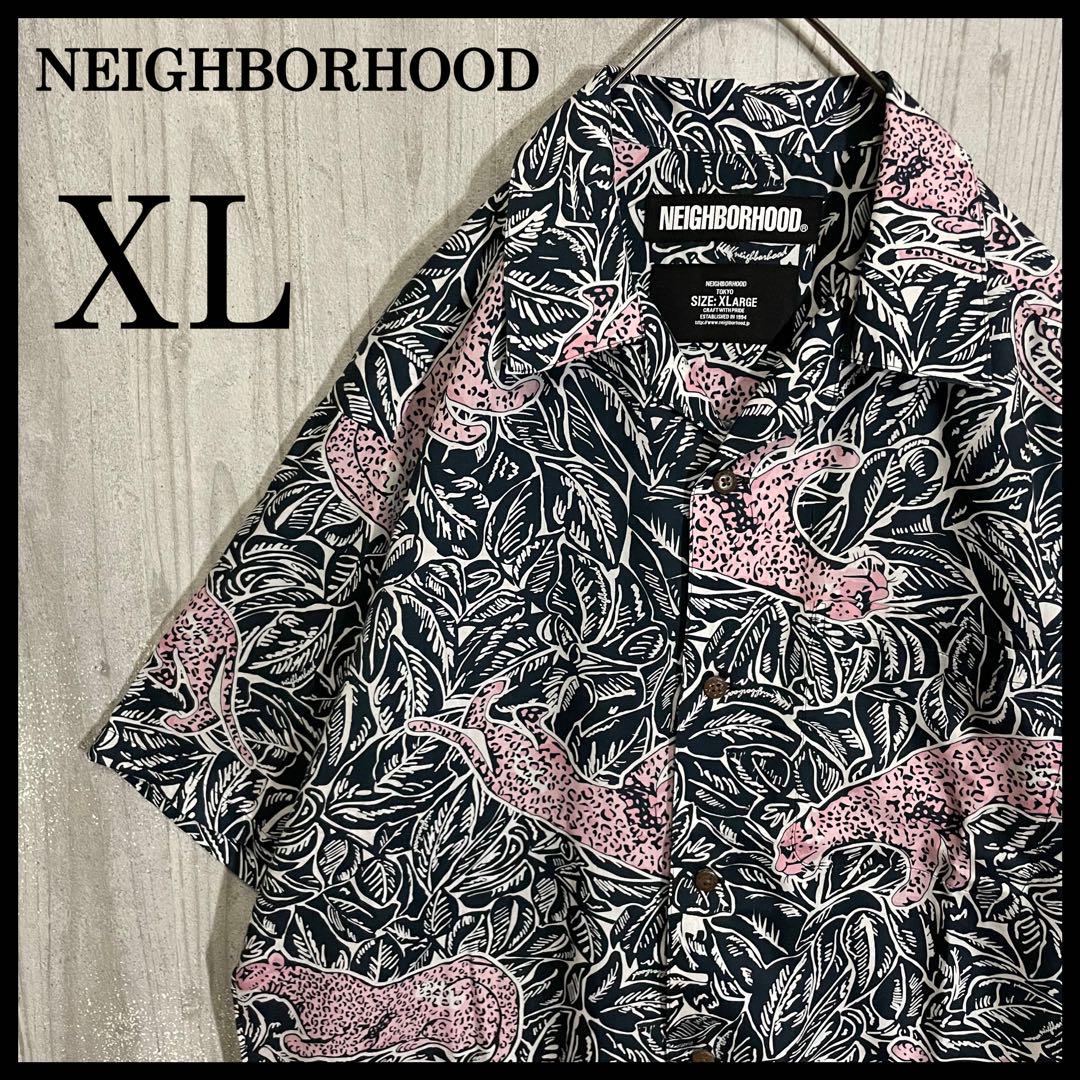 【最高デザイン】ネイバーフッド パンサー総柄 オープンカラーシャツ XL