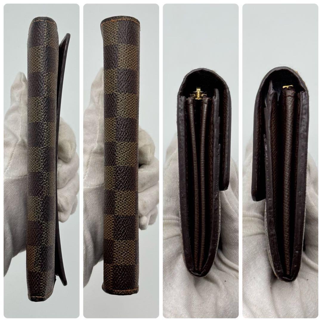 美品✨️ルイヴィトン　ダミエ　エベヌ　サラ　カード10枚　長財布　折り財布　財布