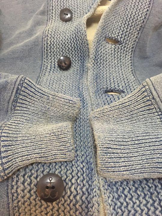 rrl スウェット ショールカラーカーディガン　XS