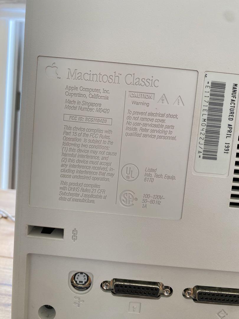 不動品】Apple Macintosh classic|Macデスクトップ 不動品】Apple Macintosh classic|Macデスクトップ