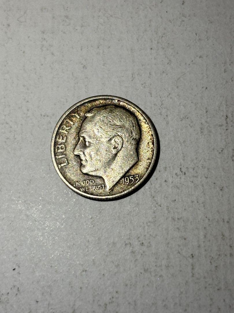 アメリカ 10セント銀貨 1953年 古銭 外国コイン - メルカリ