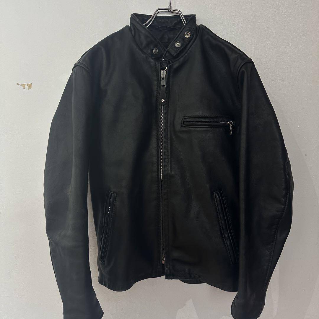 【USA製】schott ショット 641 ボアライナー付 シングルライダース