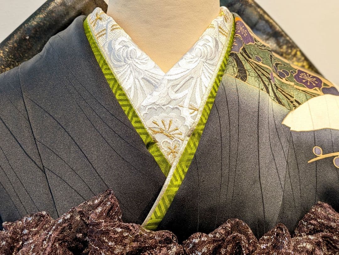 振袖フルセット 身丈164.5裄67 暈し染め 黒 金 成人式 逸品 振袖フルセット 身丈164.5裄67 暈し染め 黒 金 成人式 逸品