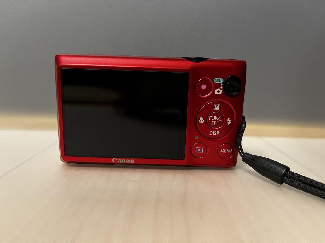Canon IXY410Fレッドデジタルカメラ 充電器 ストラップ付き