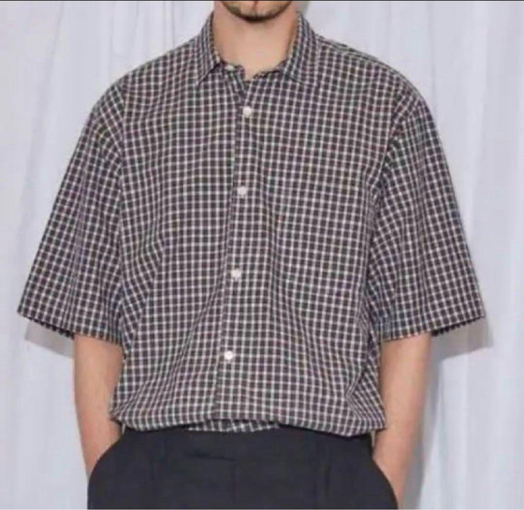 COMOLI ショートスリーブシャツ 半袖シャツ 19SS タータンチェック