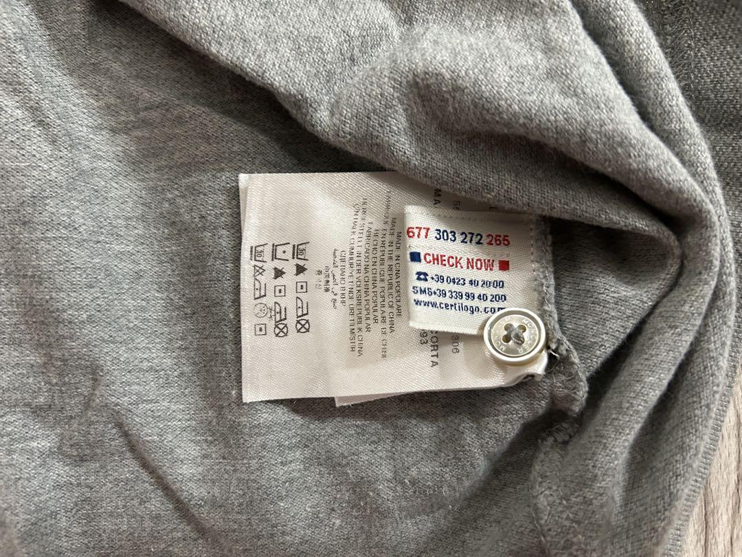 MONCLER グレー ポロシャツ ストライプデザイン メンズ MONCLER グレー ポロシャツ ストライプデザイン メンズ