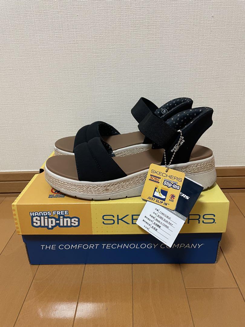 SKECHERS BOBS SUN RAY ブラック 8 25cm 箱付き