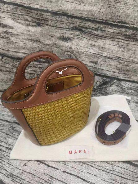 美品MARNI TROPICALIA BAG カゴバック ハンドバッグ ブラウン 美品MARNI TROPICALIA BAG カゴバック ハンドバッグ ブラウン