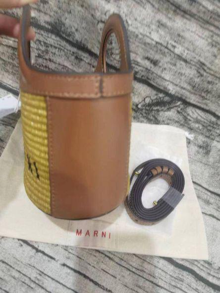 美品MARNI TROPICALIA BAG カゴバック ハンドバッグ ブラウン 美品MARNI TROPICALIA BAG カゴバック ハンドバッグ ブラウン