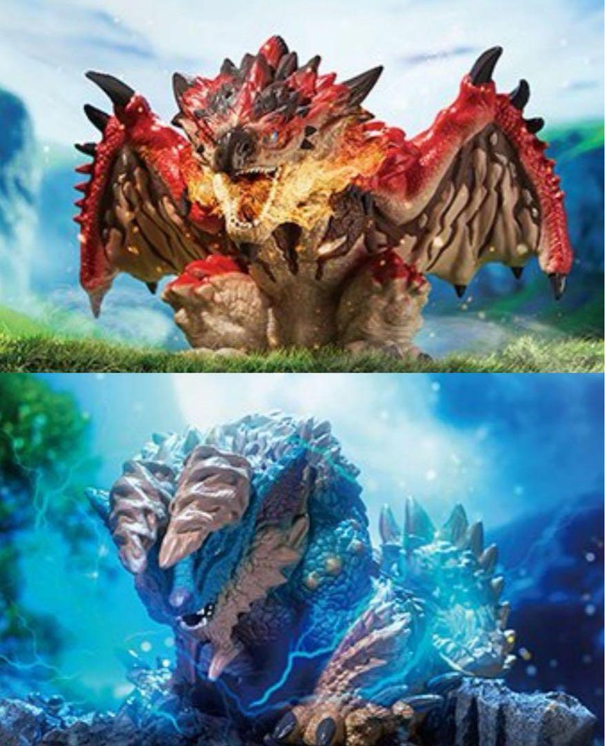 モンスターハンター 鎮座獣　フィギュア　 ジンオウガ 2個 リオレウス 2個 モンハン』ジンオウガとリオレウスをかっこかわいくデフォルメ
