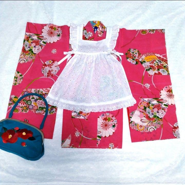 七五三　３歳　女の子　アンティーク　着物　正絹　ひな祭り　女児　三才　お正月