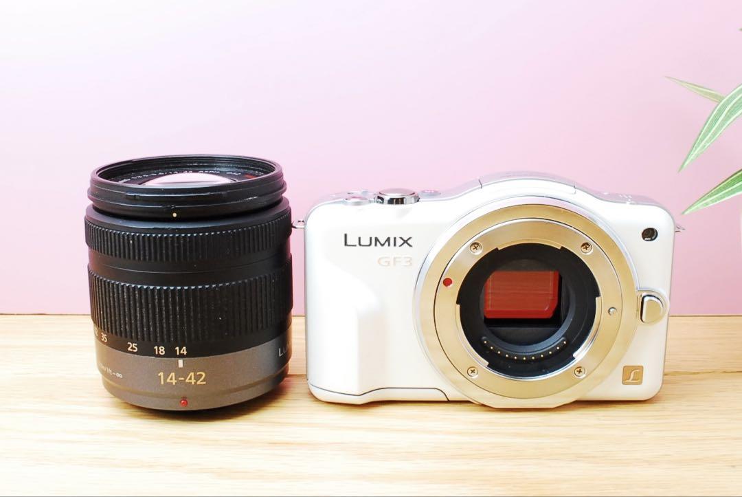 美品❤️Panasonic LUMIX GF3 ホワイト ミラーレス 初心者 白