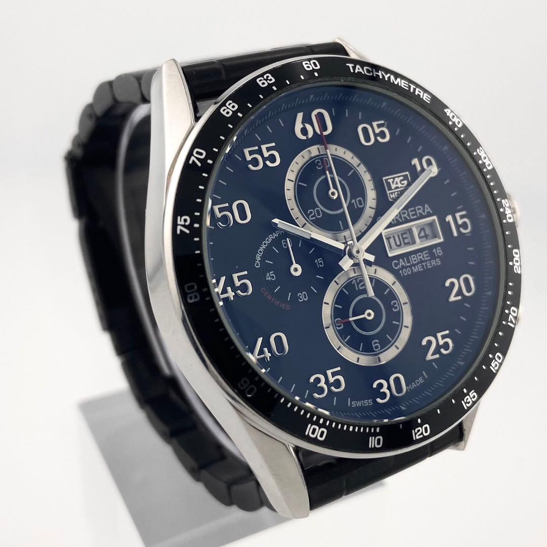 【未使用に近い】タグホイヤー カレラ キャリバー16 自動巻き 腕時計 稼働品