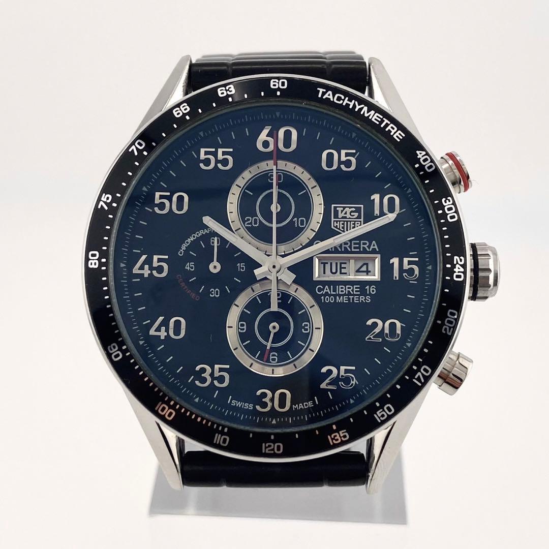 【未使用に近い】タグホイヤー カレラ キャリバー16 自動巻き 腕時計 稼働品