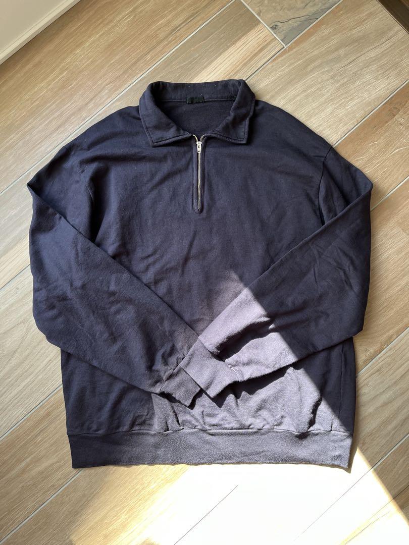 COMOLI コットンシルクジャージ ハーフジッププルオーバー size : 2