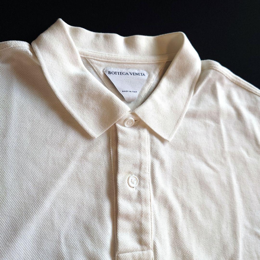BOTTEGA VENETA ポロシャツ　ホワイト　サイズ46 BOTTEGA VENETA ボッテガヴェネタ ポロシャツ TSHIRT NEW DRY