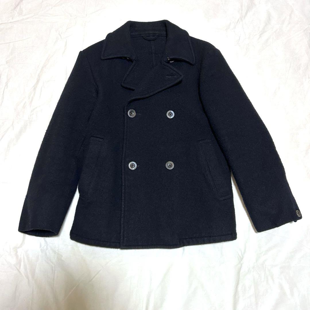 【美品】✨　Rby45rpm 45R ウール コート　pコート ダブル　紺　L