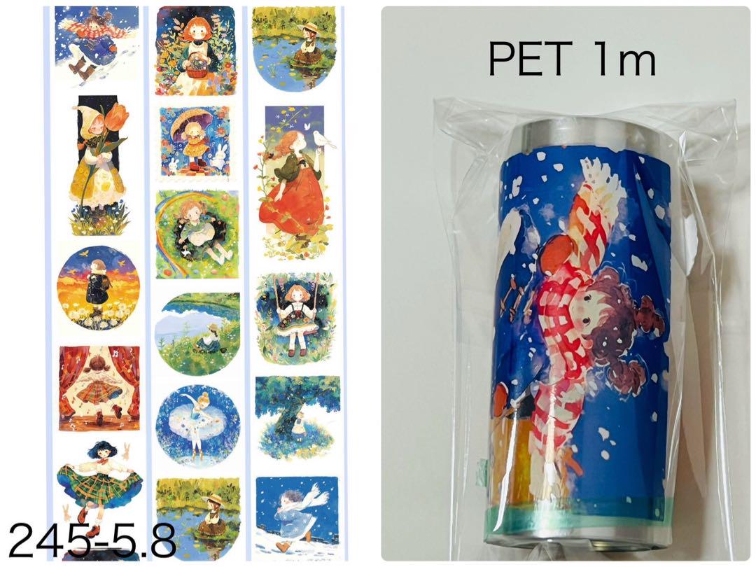 【 同梱¥500 】PET 1m  海外マスキングテープ 切り売り#739
