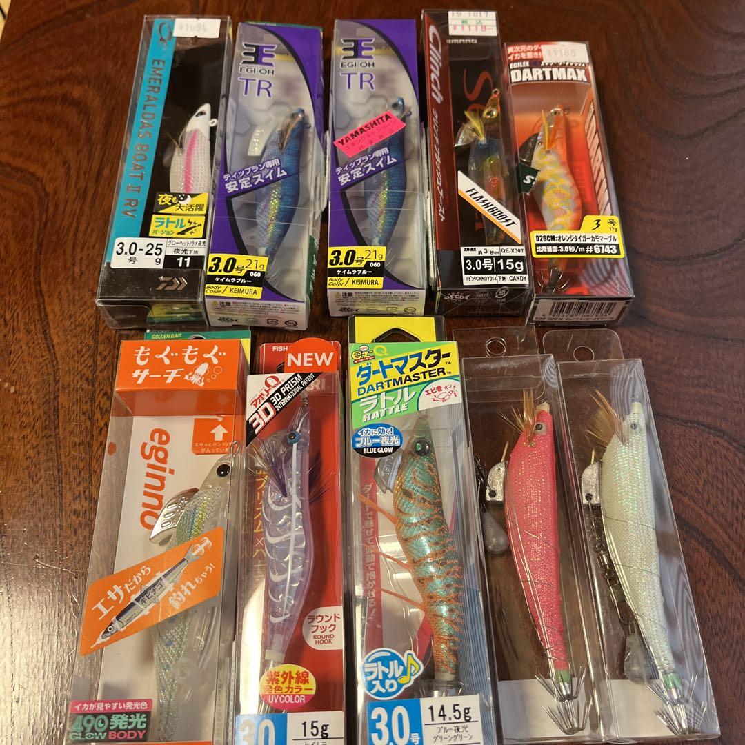 餌木色々10本セット　シマノなどメーカー色々 バラ売り不可