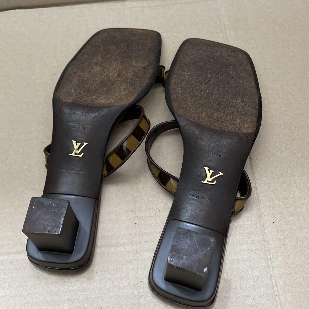 Louis Vuitton ヒールサンダル ブラック・ブラウン