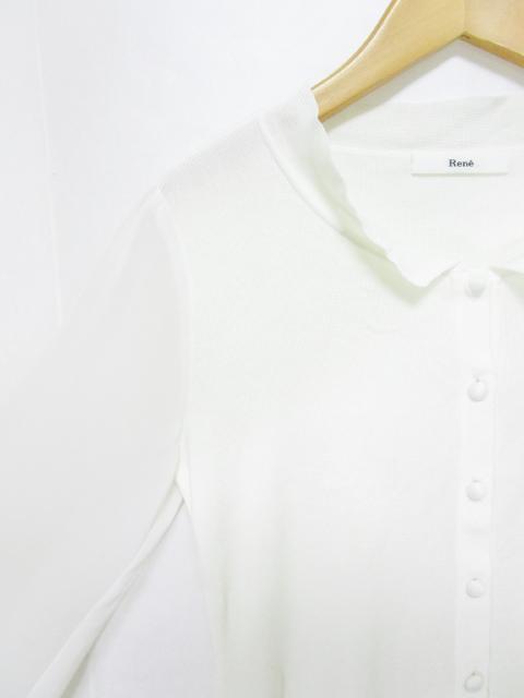 Rene 異素材MIX 36 g0laK-m54628826958 カーディガン ニット 得価超特価