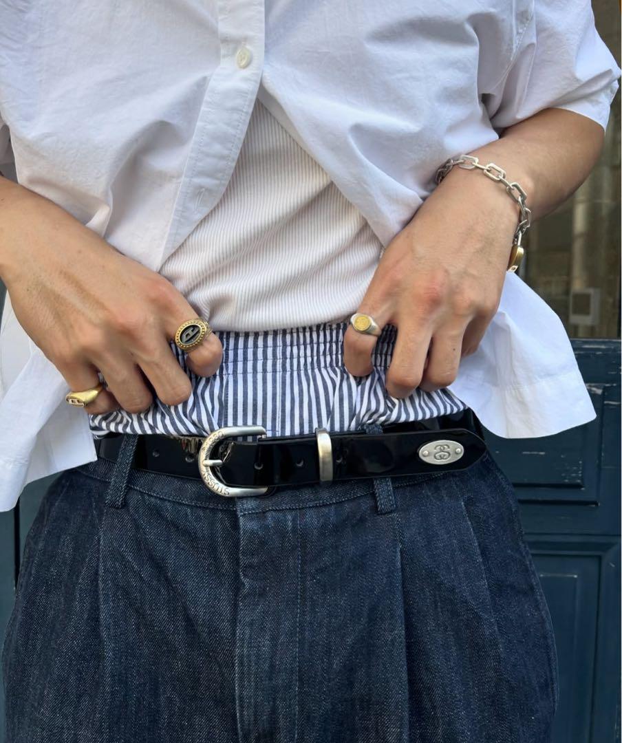STUSSY PATENT LEATHER BELT S/M