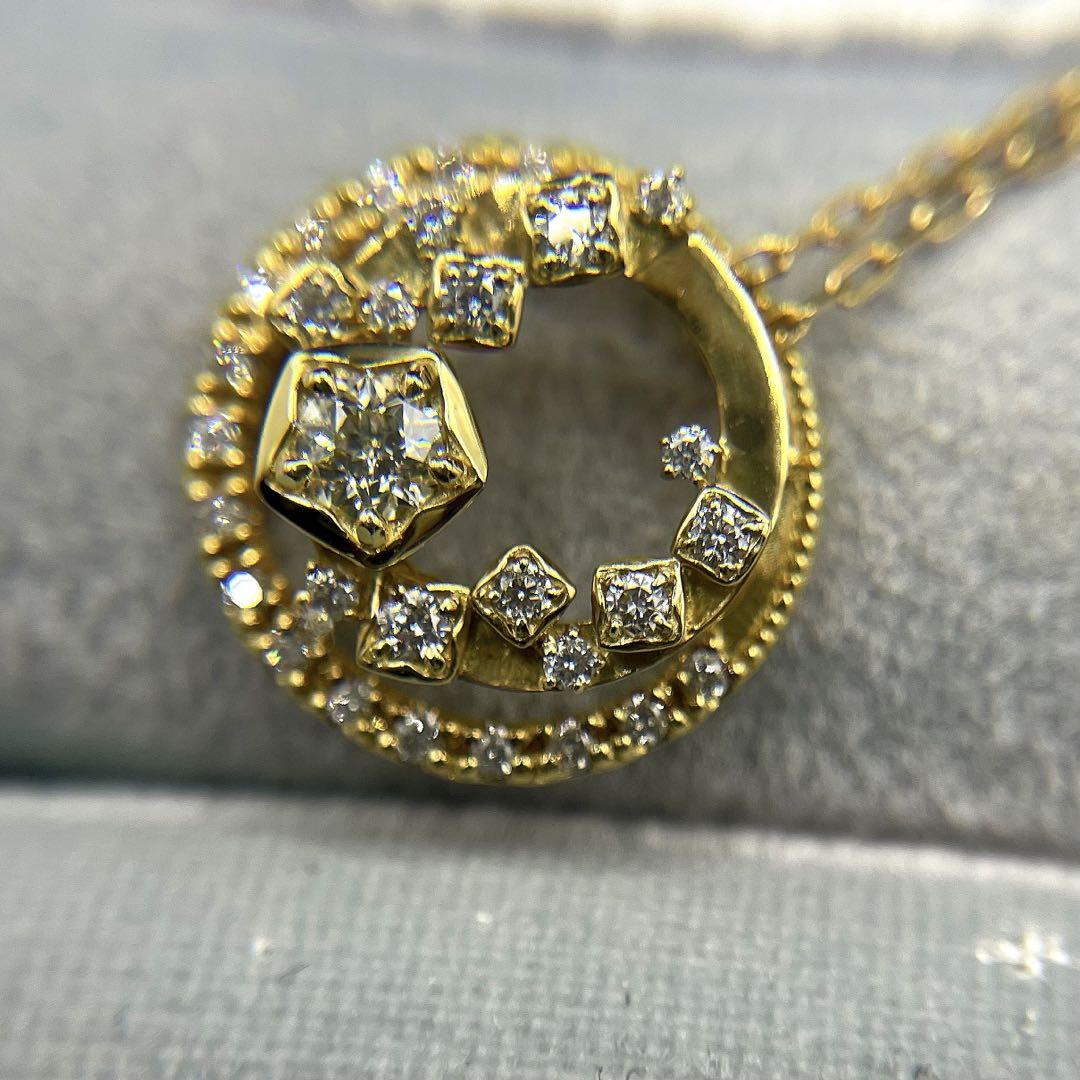 JQ30★高級Wish Upon a Star 0.269ct K18ネックレス 画像5