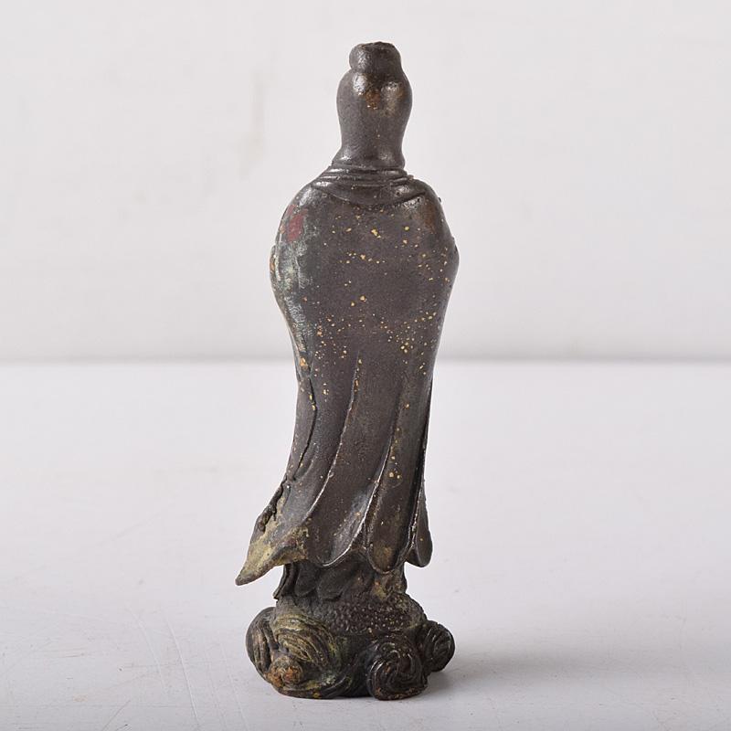 仏教美術　古銅　観音像　仏像　懐中仏　C　7500