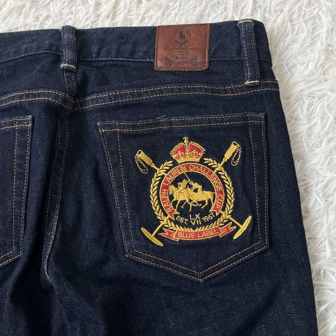 美品Ralphラルフローレン　エンブレム　刺繍　デニム　26