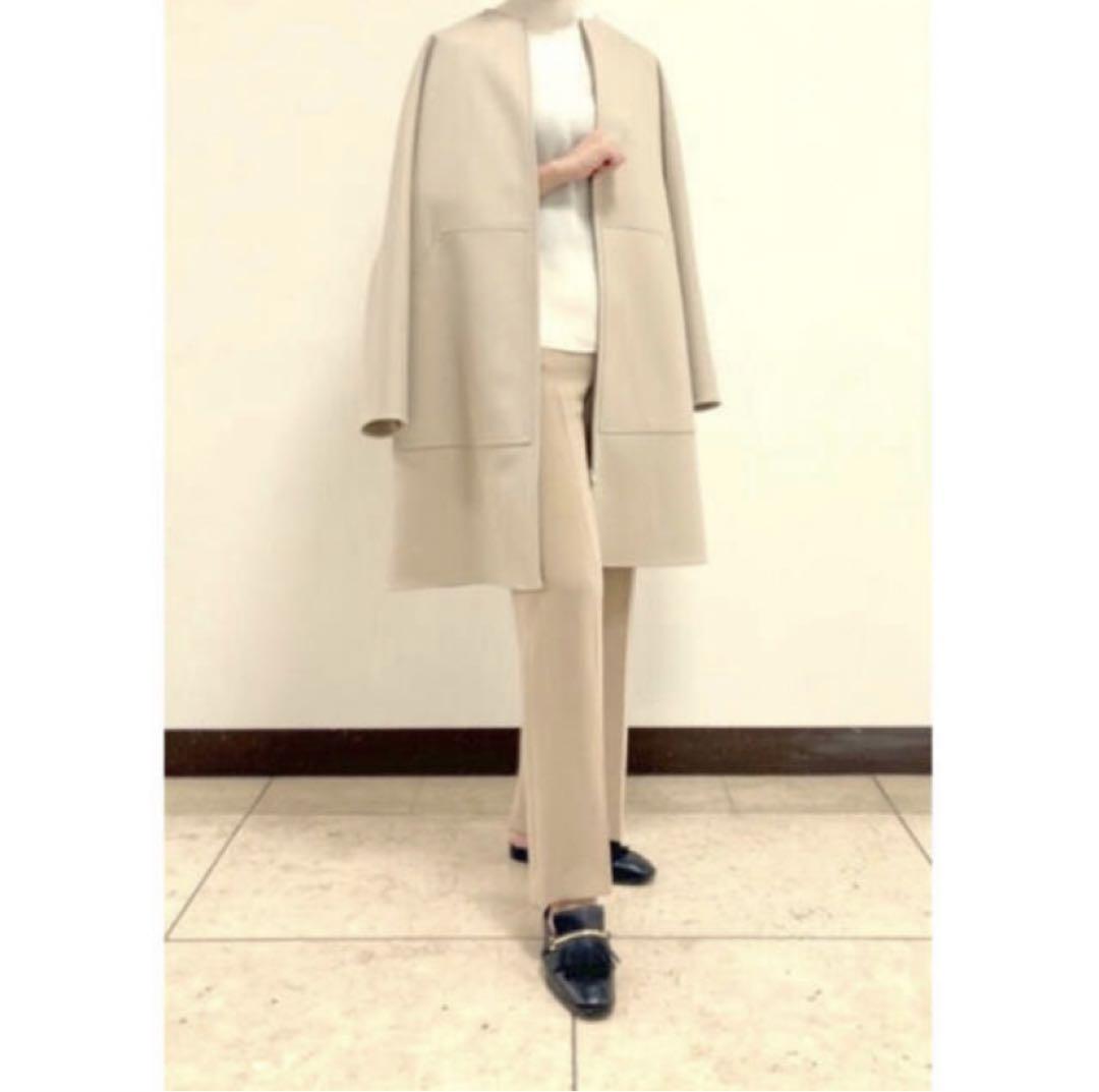 Theory 18aw ノーカラーコート ブラック