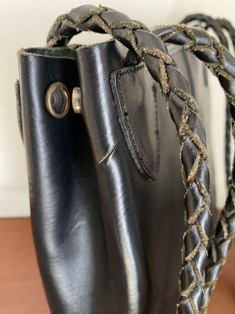 ANATOMICA レザーショルダーバッグ 黒