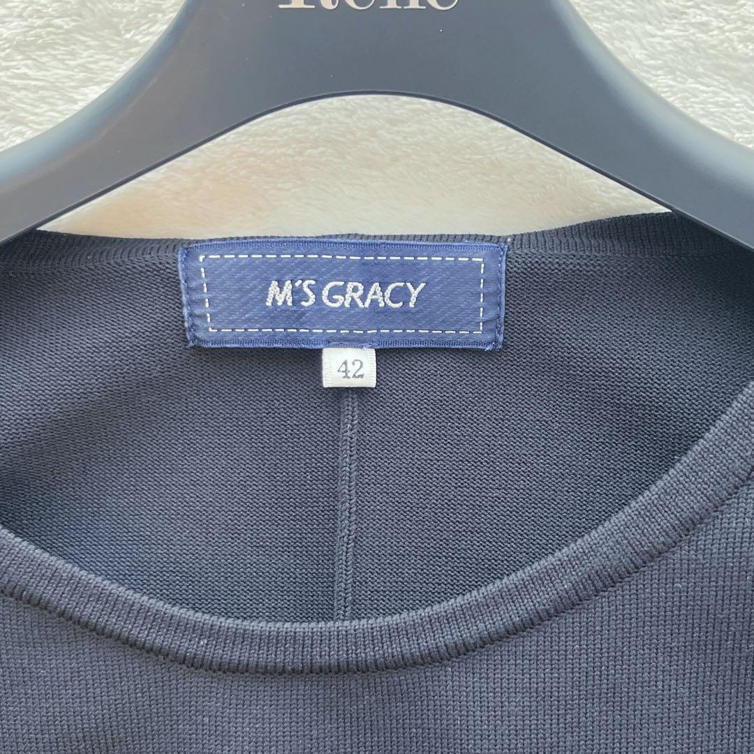 エムズグレイシー M'S GRACY☆ニットワンピース☆大きいサイズ♪４２ エムズグレイシー M'S GRACY☆ニットワンピース☆大きいサイズ