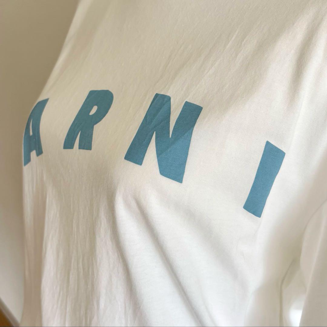(美品)MARNI マルニ　ロゴTシャツ　ホワイト　38/Mサイズ