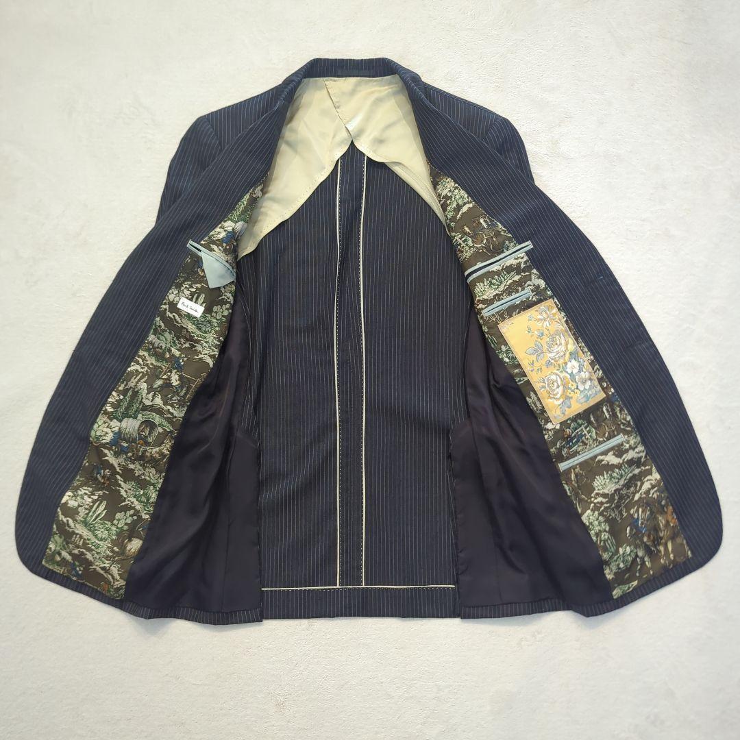 【希少・現行】ポールスミス　テーラードジャケット　ブルー　竜星涼着用　花柄　L Paul Smith（テーラードジャケット ・ ブルー・ネイビー/青色系
