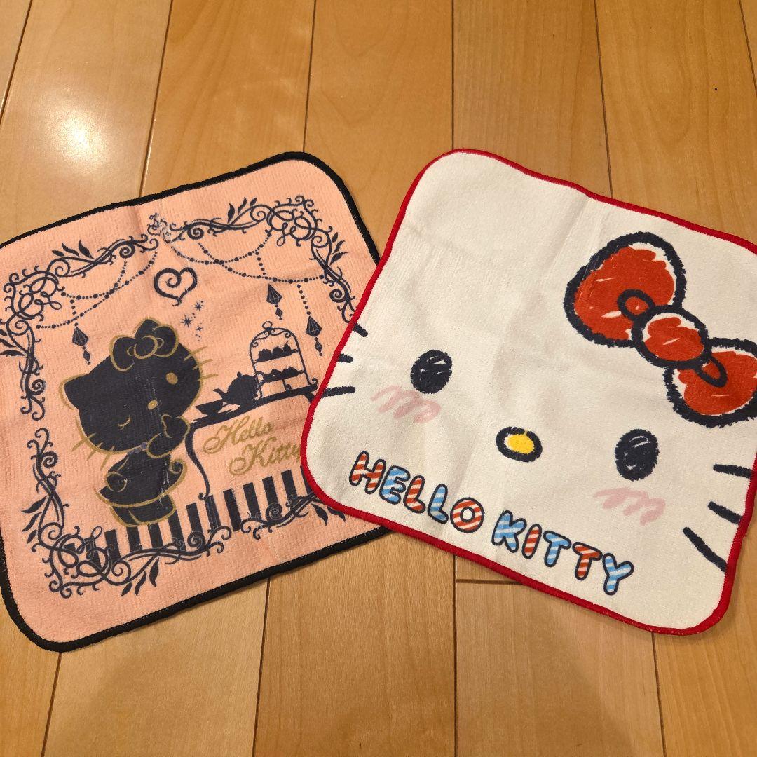 【お値下げしました】ハローキティ　ハンカチ・タオルハンカチ　まとめ売り キティちゃん ハローキティ タオルハンカチ 2枚セット ハンカチ